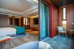 Posezení v ubytování Gao Shi Di Hot Spring Hotel Yangzhou