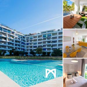 Bazén v ubytování VACATION MARBELLA I Contemporary Central Apartment, Swimming-pool, 24-7 Security, a minute from the Marina, The Sea and Luxury Shopping nebo v jeho okolí