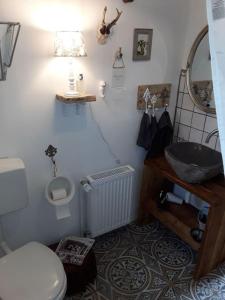 Ferienhaus mit Minibauernhof的一间浴室