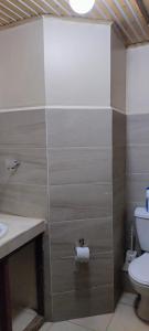 a bathroom with a toilet and a sink at Khalisee Homes Studio Apartment 2 in Voi