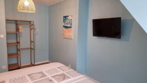 TV a/nebo společenská místnost v ubytování La Douce'heurt