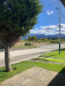 a tree on the side of a road at Departamentos Fortin in Trevelin