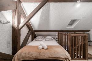 Posteľ alebo postele v izbe v ubytovaní Le Petillat - Appartement design centre - Idéal Curiste
