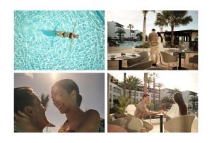 kolaż zdjęć osób w basenie w obiekcie Secrets Lanzarote Resort & Spa - Adults Only (+18) w mieście Puerto Calero