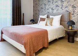 Postel nebo postele na pokoji v ubytování Nid du lac 200 m du lac