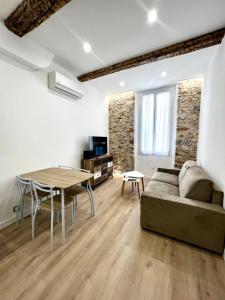 Istumisnurk majutusasutuses Chez Thibault brandnew one bedroom apartment in Antibes