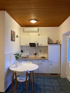Kuchyň nebo kuchyňský kout v ubytování Apartman Duga