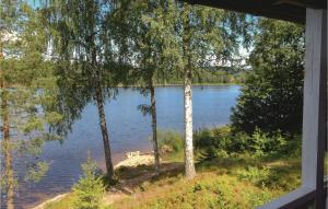 a view of a lake from a house at Amazing Home In Rottneros With Kitchen in Bråsstorp