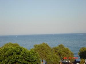 a view of a large body of water with trees at Pyrassos in Nea Anchialos