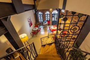 an overhead view of a living room and dining room at Calanthe Residence in Istanbul