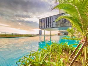 a rendering of a building with a swimming pool at Bali Residence I B3105 Luxury 2BR I Seaview I 6-9pax l WaterPark I CityCentre by Jay Stay in Melaka