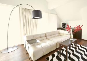 A seating area at Hotel Post Bezau
