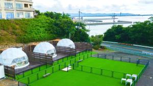 Vrt pred nastanitvijo glampark Kaiyokaku Aichi