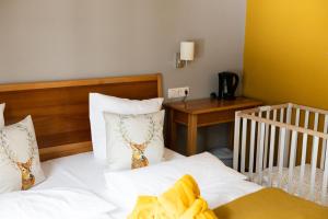 Letto o letti in una camera di Walliserhof