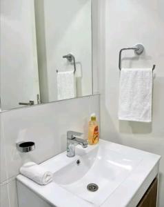 Vannituba majutusasutuses Armonia 2 Bdrm Apt/Gym/Poolview/Wi-Fi/Netflix