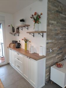 Nhà bếp/bếp nhỏ tại Apartmani Hanna