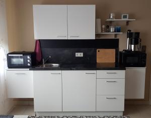 Kuchyň nebo kuchyňský kout v ubytování Apartment Curly
