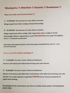 a screenshot of a page of a document at Lion Stay in Tartu