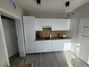 Kuchyň nebo kuchyňský kout v ubytování Ferienwohnung Polnische Ostseeküste OceanHome66 a + 7 fotografií