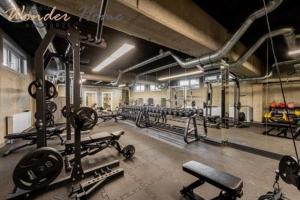 Fitness centrum a/nebo fitness zařízení v ubytování Ferienwohnung Polnische Ostseeküste OceanHome66 a