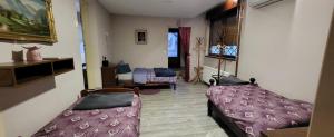 a room with a bed and a living room at Pri Đovetu in Ðurđevac