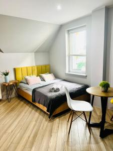 Кровать или кровати в номере "Ku Słońcu" -Pokoje& Apartamenty - Jastrzębia Góra