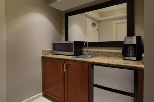 a microwave sitting on a counter in a room at Marriott's BeachPlace Towers in Fort Lauderdale
