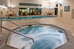 uma banheira de hidromassagem no meio de uma piscina em Residence Inn by Marriott Portland Airport at Cascade Station em Portland