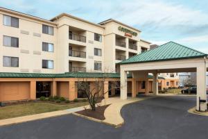 a rendering of a hotel with a parking lot at Courtyard Harrisonburg in Harrisonburg