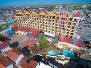 an aerial view of a hotel in a city at Hotel Festival Plaza Playas Rosarito in Rosarito
