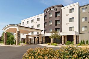 a rendering of the front of a hotel at Courtyard Missoula in Missoula