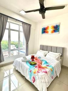 เตียงในห้องที่ Ipoh Majestic Condo by D&A homes