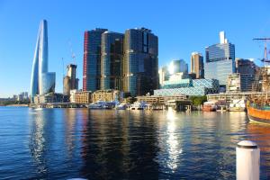 Nespecifikovaný výhled na destinaci Sydney nebo výhled na město při pohledu z apartmánu