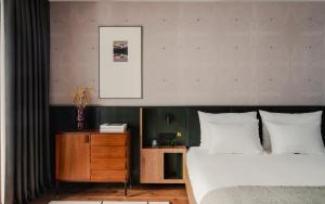 Katil atau katil-katil dalam bilik di The Comodo Bad Gastein, a Member of Design Hotels
