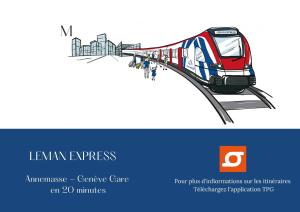 an illustration of a train on a track with buildings at M007-8-9 Marquer Chambre colocation proche de la Gare in Annemasse