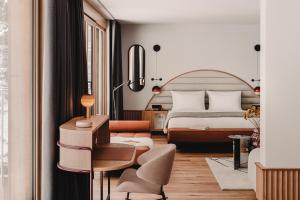 Katil atau katil-katil dalam bilik di The Comodo Bad Gastein, a Member of Design Hotels