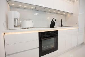 Kuchyň nebo kuchyňský kout v ubytování Apartman Pascal