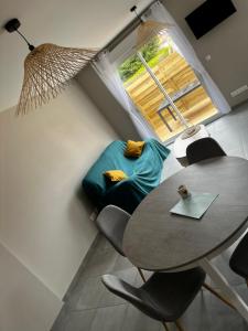 Χώρος καθιστικού στο La maison des dunes