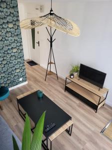 Χώρος καθιστικού στο Les oursins-appartement 3pièces, 4 couchages et parking gratuit
