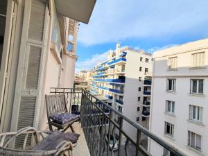 Balkón alebo terasa v ubytovaní Climatisé,coeur de Juan-les-Pins