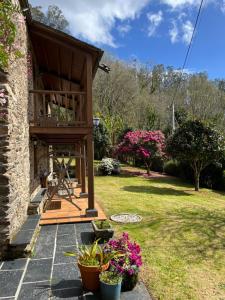 Jardín al aire libre en Casa Rural O Vilar