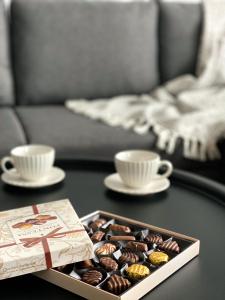 Posezení v ubytování "Aš Centre" apartamentai