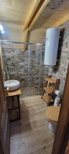 Koupelna v ubytování Apartmani Prica