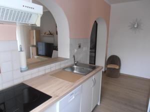 Kuchyň nebo kuchyňský kout v ubytování Apartment Steblaj