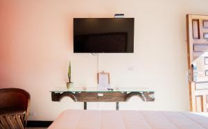 TV a/nebo společenská místnost v ubytování Hotel Posada El Rey Sol