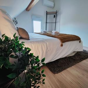 Łóżko lub łóżka w pokoju w obiekcie DOMAINE SAINT LOUP - 10min BEAUNE