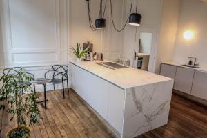 Kuchnia lub aneks kuchenny w obiekcie Appartement design au coeur de Rennes