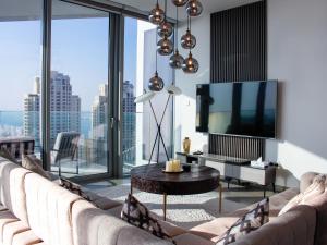 Posezení v ubytování Magnificient Marina views - Luxury Dubai Apartment