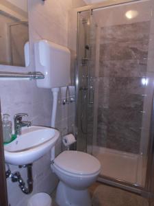 Koupelna v ubytování Apartment Steblaj