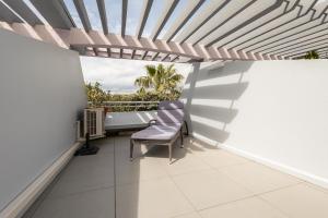 Balkon lub taras w obiekcie appartement village naturiste port ambonne